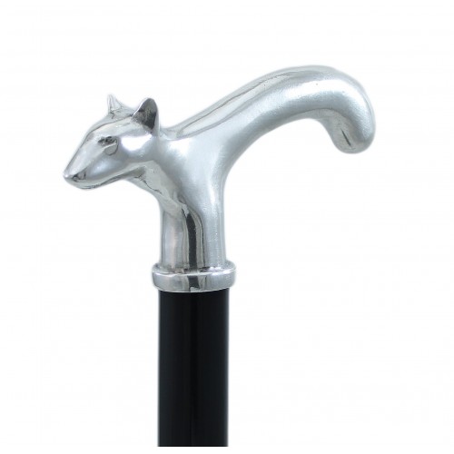 Bull Terrier walking stick in natural wood, Cavagnini stick - Made in Italy