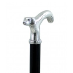 Jack Russel dog walking stick in natural wood, Cavagnini stick - Made in Italy