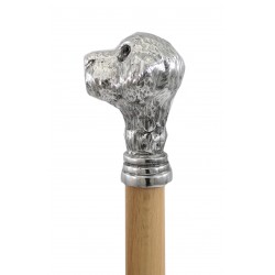 Genleman's Walking stick in pewter wood elegance vintage for men for women made in italy