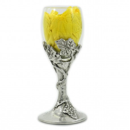 Glass, grapes, liquor, Pewter
