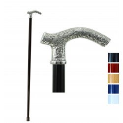 Nobility walking stick, in solid metal and wood. Knob liberty derby - Cavagnini