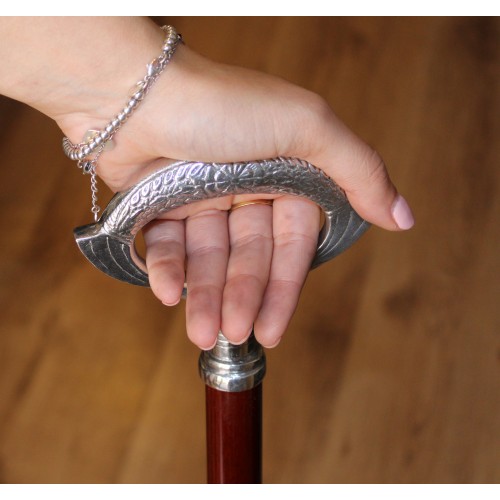 Elegant and functional walking stick, for the elderly, Christmas gift. Bow knob, Cavagnini