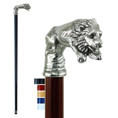 Solid and sturdy lion walking stick