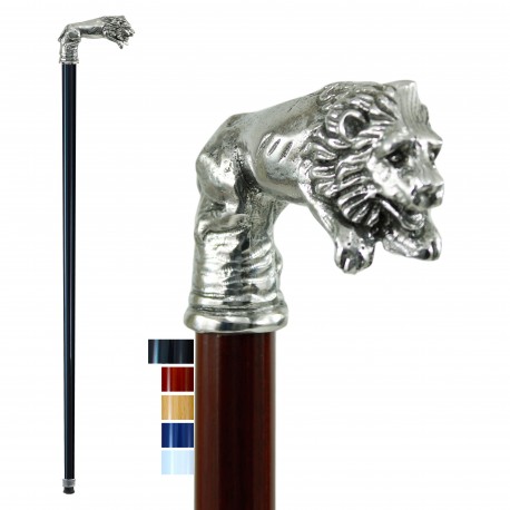 Solid and sturdy lion walking stick