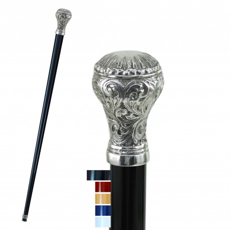 Walking stick for women and men. Art Nouveau knob full, customizable. Made in Italy