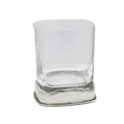 29 cl - Quadratisches Glas, Cognac, In Zinn und Glas