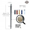 Large skull walking stick. Elegant and comfortable walking sticks Cavagnini For men and women