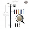 Elegant and sturdy walking sticks, for the elderly, customizable, initials engraving, Jaguar, Made in Italy
