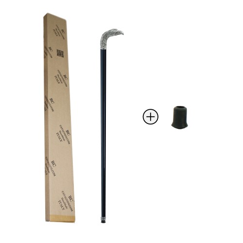 Black friday walking stick, evil eagle knob. Elegant and robust Christmas gift for men and women