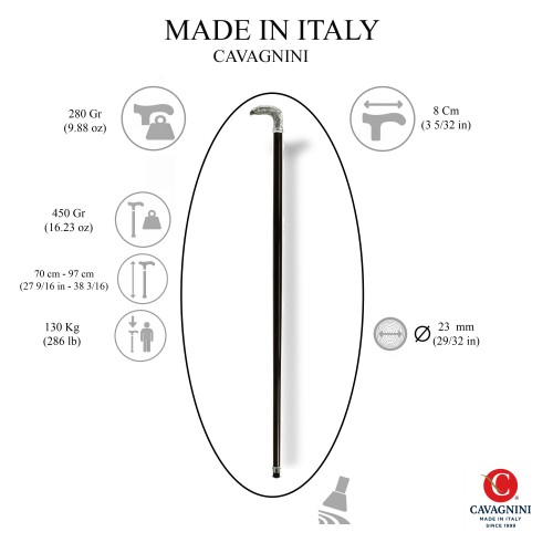 Walking stick for men and women. Christmas present. Cavagnini