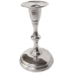 High pewter candle holder